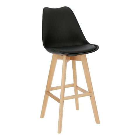 Stołek barowy Norden wood black high PP czarny Stołek barowy Norden wood black high PP czarny