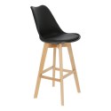 Stołek barowy Norden wood black high PP czarny