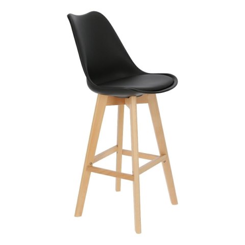 Stołek barowy Norden wood black high PP czarny Stołek barowy Norden wood black high PP czarny