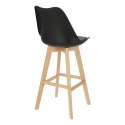 Stołek barowy Norden wood black high PP czarny