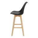 Stołek barowy Norden wood black high PP czarny