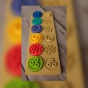 Puzzle sensoryczne kółeczka XL
