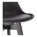 Stołek barowy Norden wood black high PP czarny
