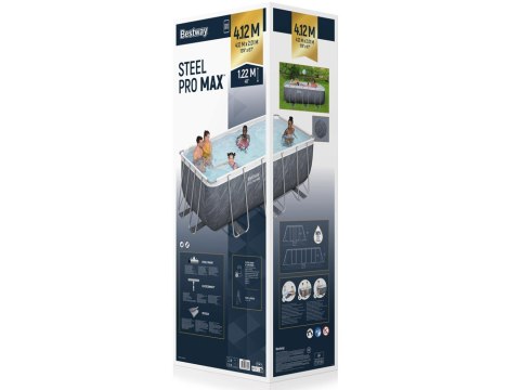 Bestway Basen stelaż 412x201x122 rattan 10w1 56722 Bestway Basen stelaż 412x201x122 rattan 10w1 56722