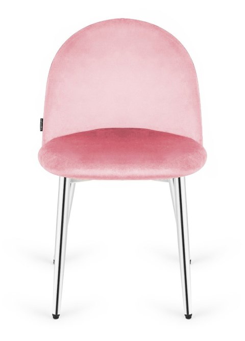 Krzesło tapicerowane GLORIA PINK VELVET SILVER Krzesło tapicerowane GLORIA PINK VELVET SILVER