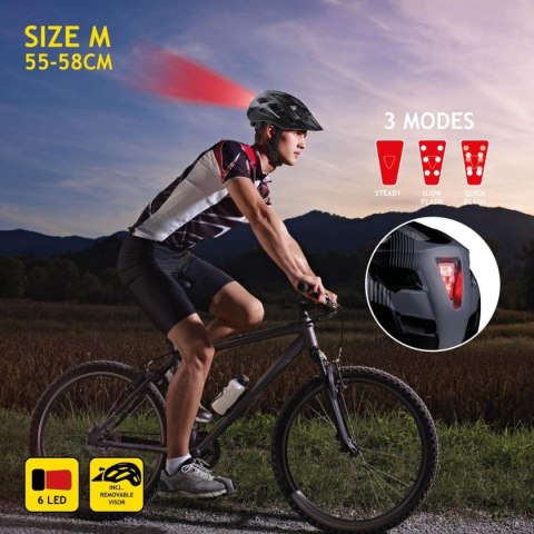 KASK ROWEROWY MTB DUNLOP 6xLED R.M KASK ROWEROWY MTB DUNLOP 6xLED R.M