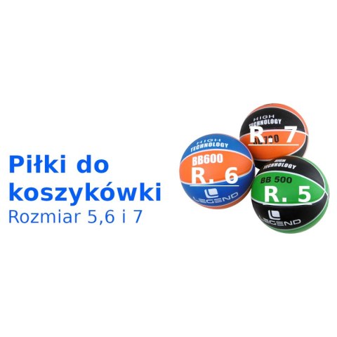 Piłka do kosza BB600 8 paneli niebiesko-pomarańczowa Legend Piłka do kosza BB600 8 paneli niebiesko-pomarańczowa Legend