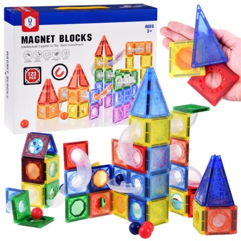 Klocki magnetyczne 123-elementy kulodrom tor kulki ZA4719 Klocki magnetyczne 123-elementy kulodrom tor kulki ZA4719