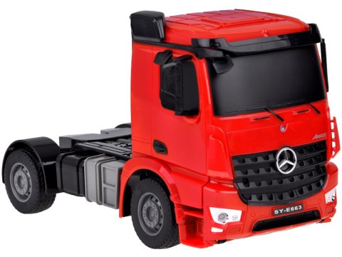 Zestaw na pilota Mercedes Ciężarówka + Naczepa Koparka w skali 1:26 RC0693 Zestaw na pilota Mercedes Ciężarówka + Naczepa Koparka w skali 1:26 RC0693