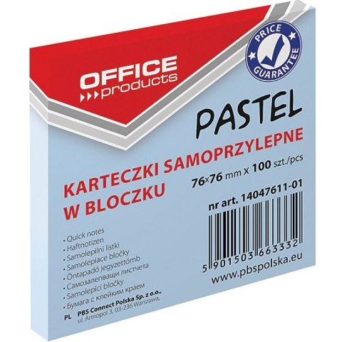 Karteczki Donau 76x76mm pastel niebieskie (100) Karteczki Donau 76x76mm pastel niebieskie (100)