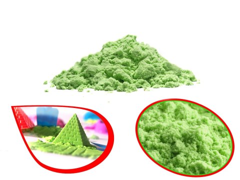 Piasek kinetyczny 1kg w woreczku zielony Piasek kinetyczny 1kg w woreczku zielony