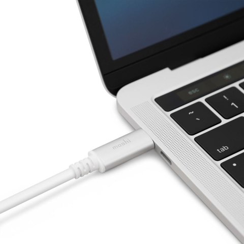 Moshi USB-C to DisplayPort Cable - Aluminiowa przejściówka z USB-C do DisplayPort 5K/60fps (srebrny) Moshi USB-C to DisplayPort Cable - Aluminiowa przejściówka z USB-C do DisplayPort 5K/60fps (srebrny)