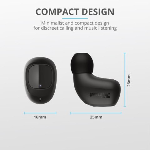 Trust Nika Compact - Słuchawki bezprzewodowe Bluetooth (czarny) Trust Nika Compact - Słuchawki bezprzewodowe Bluetooth (czarny)
