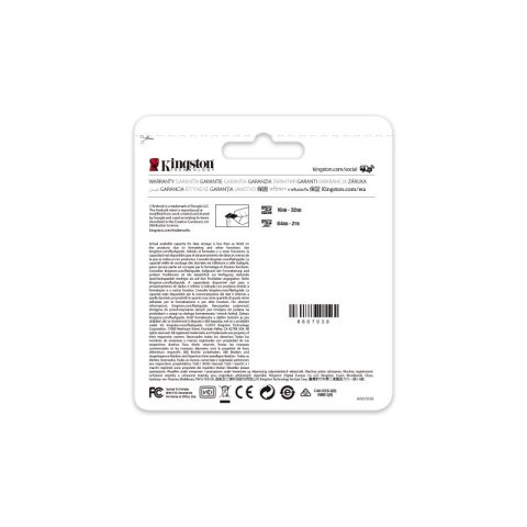 Kingston Canvas Go Plus microSDXC - Karta pamięci 64GB A2 V30 Class 10 UHS-I U3 170/70 Mb/s z adapterem Kingston Canvas Go Plus microSDXC - Karta pamięci 64GB A2 V30 Class 10 UHS-I U3 170/70 Mb/s z adapterem
