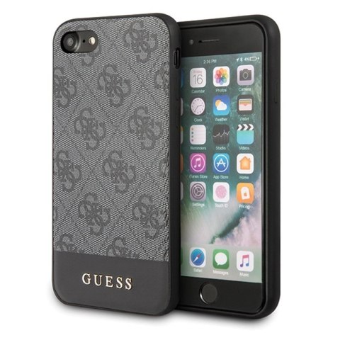 Guess 4G Bottom Stripe Collection - Etui iPhone SE 2020 / 8 / 7 (szary) Guess 4G Bottom Stripe Collection - Etui iPhone SE 2020 / 8 / 7 (szary)