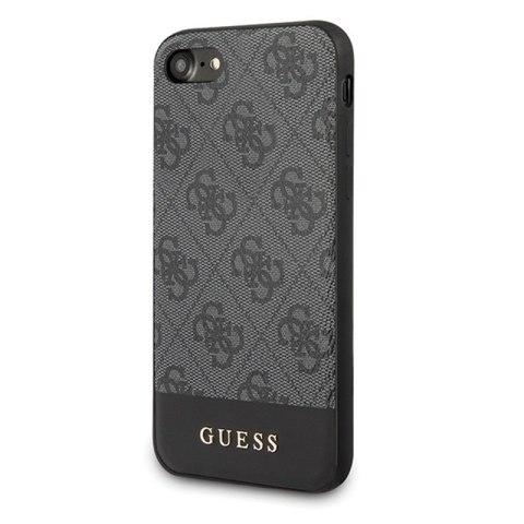 Guess 4G Bottom Stripe Collection - Etui iPhone SE 2020 / 8 / 7 (szary) Guess 4G Bottom Stripe Collection - Etui iPhone SE 2020 / 8 / 7 (szary)