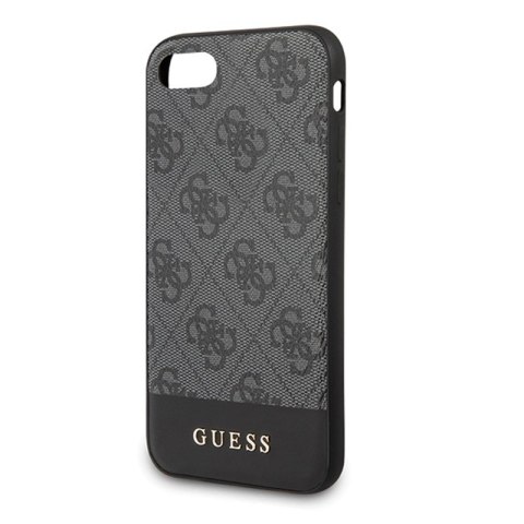 Guess 4G Bottom Stripe Collection - Etui iPhone SE 2020 / 8 / 7 (szary) Guess 4G Bottom Stripe Collection - Etui iPhone SE 2020 / 8 / 7 (szary)