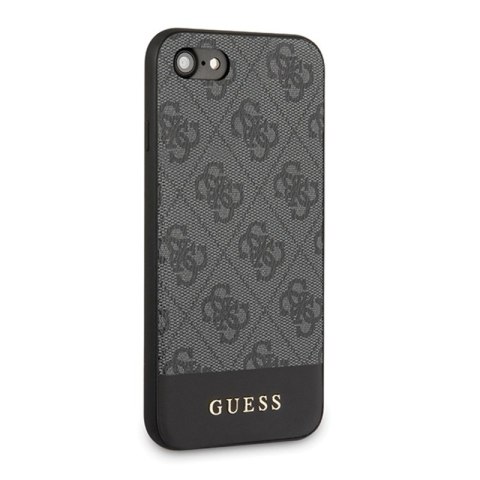 Guess 4G Bottom Stripe Collection - Etui iPhone SE 2020 / 8 / 7 (szary) Guess 4G Bottom Stripe Collection - Etui iPhone SE 2020 / 8 / 7 (szary)