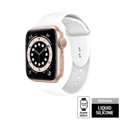 Crong Liquid - Pasek do Apple Watch 38/40mm (biały)