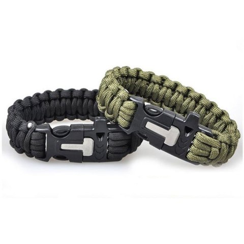 Bransoletka paracord 3w1 ARMY GREEN Bransoletka paracord 3w1 ARMY GREEN