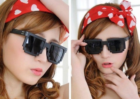Pikselowe okulary 8 bit pixel - czarne Pikselowe okulary 8 bit pixel - czarne