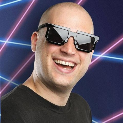 Pikselowe okulary 8 bit pixel - czarne Pikselowe okulary 8 bit pixel - czarne