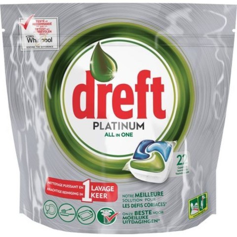 Dreft Platinum All in One Kapsułki do Zmywarki 22 szt.