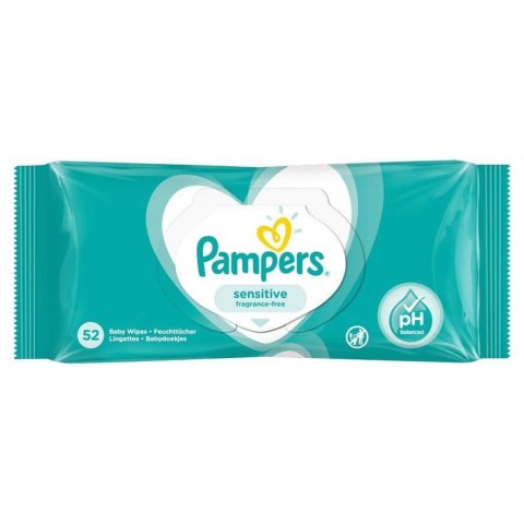 Pampers Sensitive Fragrance Free Chusteczki Nawilżone 52 szt.