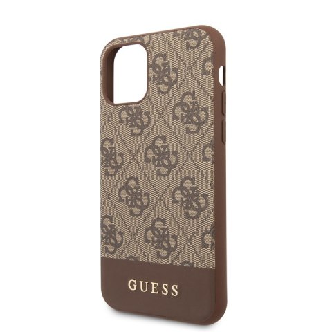 Guess 4G Bottom Stripe Collection - Etui iPhone 11 (brązowy) Guess 4G Bottom Stripe Collection - Etui iPhone 11 (brązowy)
