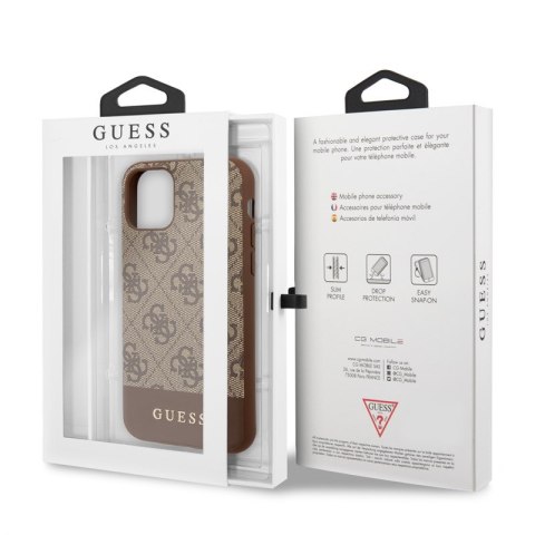 Guess 4G Bottom Stripe Collection - Etui iPhone 11 (brązowy) Guess 4G Bottom Stripe Collection - Etui iPhone 11 (brązowy)