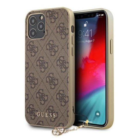 Guess 4G Charms Collection - Etui iPhone 12 Pro Max (brązowy) Guess 4G Charms Collection - Etui iPhone 12 Pro Max (brązowy)