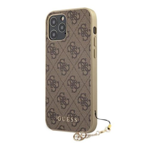 Guess 4G Charms Collection - Etui iPhone 12 Pro Max (brązowy) Guess 4G Charms Collection - Etui iPhone 12 Pro Max (brązowy)