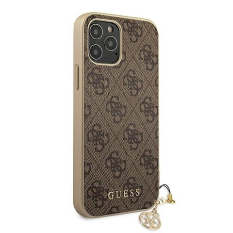 Guess 4G Charms Collection - Etui iPhone 12 Pro Max (brązowy) Guess 4G Charms Collection - Etui iPhone 12 Pro Max (brązowy)