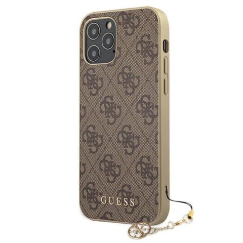 Guess 4G Charms Collection - Etui iPhone 12 / iPhone 12 Pro (brązowy) Guess 4G Charms Collection - Etui iPhone 12 / iPhone 12 Pro (brązowy)