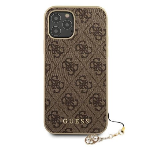 Guess 4G Charms Collection - Etui iPhone 12 / iPhone 12 Pro (brązowy) Guess 4G Charms Collection - Etui iPhone 12 / iPhone 12 Pro (brązowy)