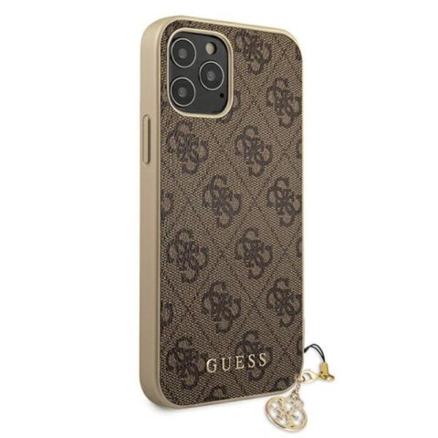 Guess 4G Charms Collection - Etui iPhone 12 / iPhone 12 Pro (brązowy) Guess 4G Charms Collection - Etui iPhone 12 / iPhone 12 Pro (brązowy)