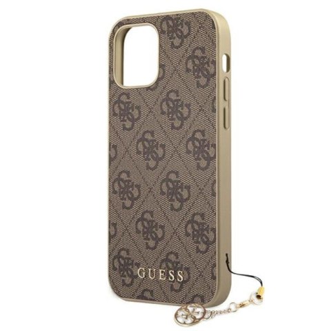 Guess 4G Charms Collection - Etui iPhone 12 / iPhone 12 Pro (brązowy) Guess 4G Charms Collection - Etui iPhone 12 / iPhone 12 Pro (brązowy)