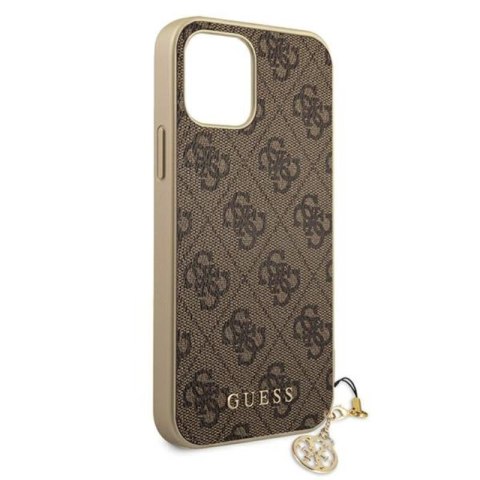 Guess 4G Charms Collection - Etui iPhone 12 / iPhone 12 Pro (brązowy) Guess 4G Charms Collection - Etui iPhone 12 / iPhone 12 Pro (brązowy)