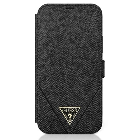 Guess Booktype Saffiano V - Etui iPhone 12 Pro Max (czarny) Guess Booktype Saffiano V - Etui iPhone 12 Pro Max (czarny)