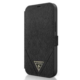 Guess Booktype Saffiano V - Etui iPhone 12 Pro Max (czarny)