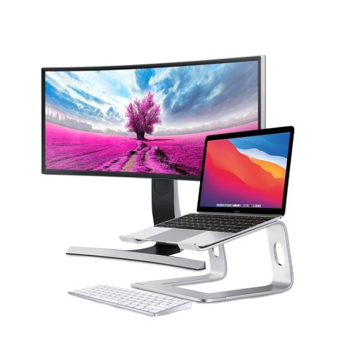 Crong AluBench - Aluminiowy stojak pod laptopa (srebrny) Crong AluBench - Aluminiowy stojak pod laptopa (srebrny)