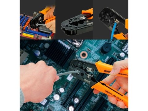 Profesjonalna Zaciskarka Do Kabli, Wtyczek RJ45 RJ12 RJ11 Jakemy Profesjonalna Zaciskarka Do Kabli, Wtyczek RJ45 RJ12 RJ11 Jakemy