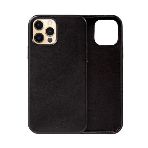 Crong Essential Cover - Etui ze skóry ekologicznej iPhone 12 Pro Max (czarny) Crong Essential Cover - Etui ze skóry ekologicznej iPhone 12 Pro Max (czarny)