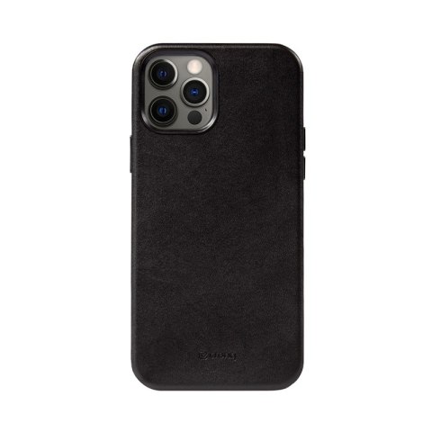 Crong Essential Cover - Etui ze skóry ekologicznej iPhone 12 Pro Max (czarny) Crong Essential Cover - Etui ze skóry ekologicznej iPhone 12 Pro Max (czarny)