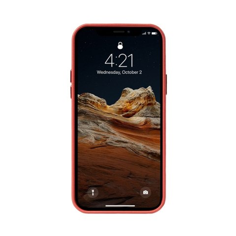 Crong Essential Cover - Etui ze skóry ekologicznej iPhone 12 Pro Max (czerwony) Crong Essential Cover - Etui ze skóry ekologicznej iPhone 12 Pro Max (czerwony)
