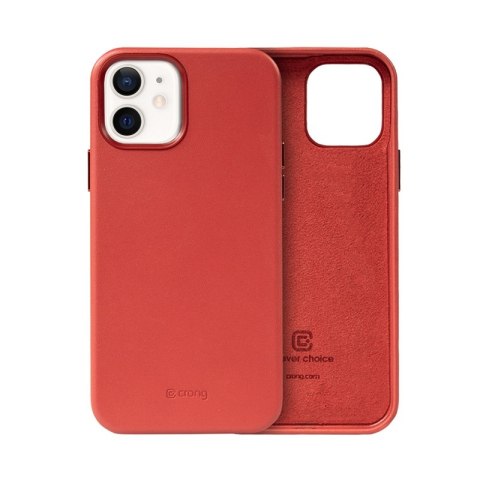 Crong Essential Cover - Etui ze skóry ekologicznej iPhone 12 / iPhone 12 Pro (czerwony) Crong Essential Cover - Etui ze skóry ekologicznej iPhone 12 / iPhone 12 Pro (czerwony)