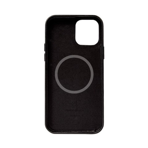 Crong Essential Cover Magnetic - Etui ze skóry iPhone 12 Pro Max MagSafe (czarny) Crong Essential Cover Magnetic - Etui ze skóry iPhone 12 Pro Max MagSafe (czarny)