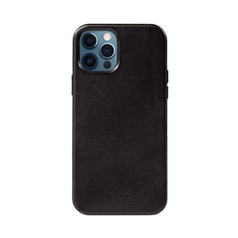 Crong Essential Cover Magnetic - Etui ze skóry iPhone 12 Pro Max MagSafe (czarny) Crong Essential Cover Magnetic - Etui ze skóry iPhone 12 Pro Max MagSafe (czarny)