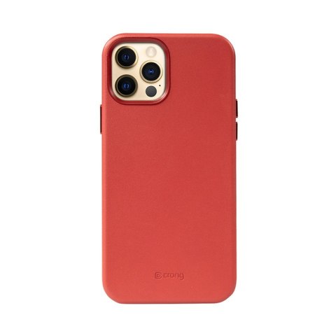 Crong Essential Cover Magnetic - Etui ze skóry iPhone 12 Pro Max MagSafe (czerwony) Crong Essential Cover Magnetic - Etui ze skóry iPhone 12 Pro Max MagSafe (czerwony)