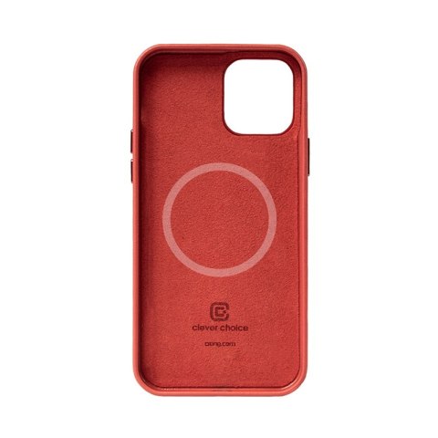 Crong Essential Cover Magnetic - Etui ze skóry iPhone 12 Pro Max MagSafe (czerwony) Crong Essential Cover Magnetic - Etui ze skóry iPhone 12 Pro Max MagSafe (czerwony)